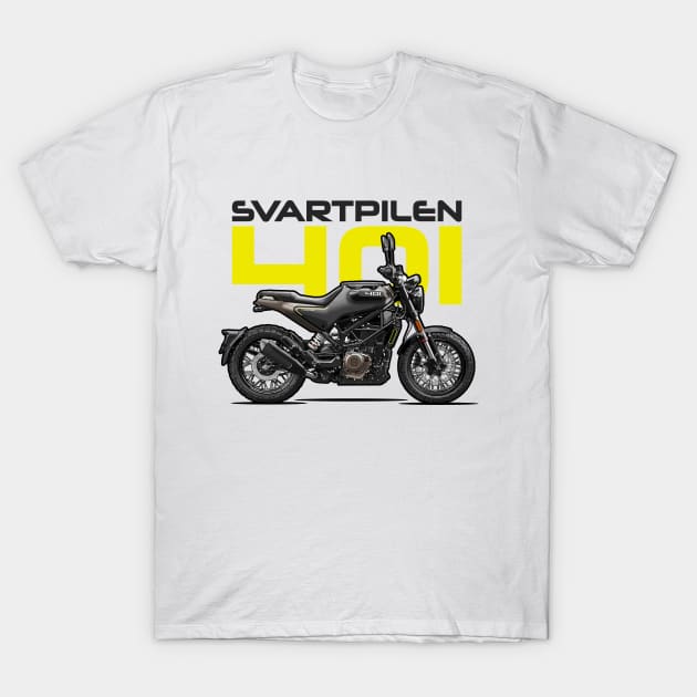 Svartpilen 401 T-Shirt by Tomislav Lozić